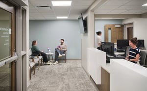 Midwife center waiting room and reception