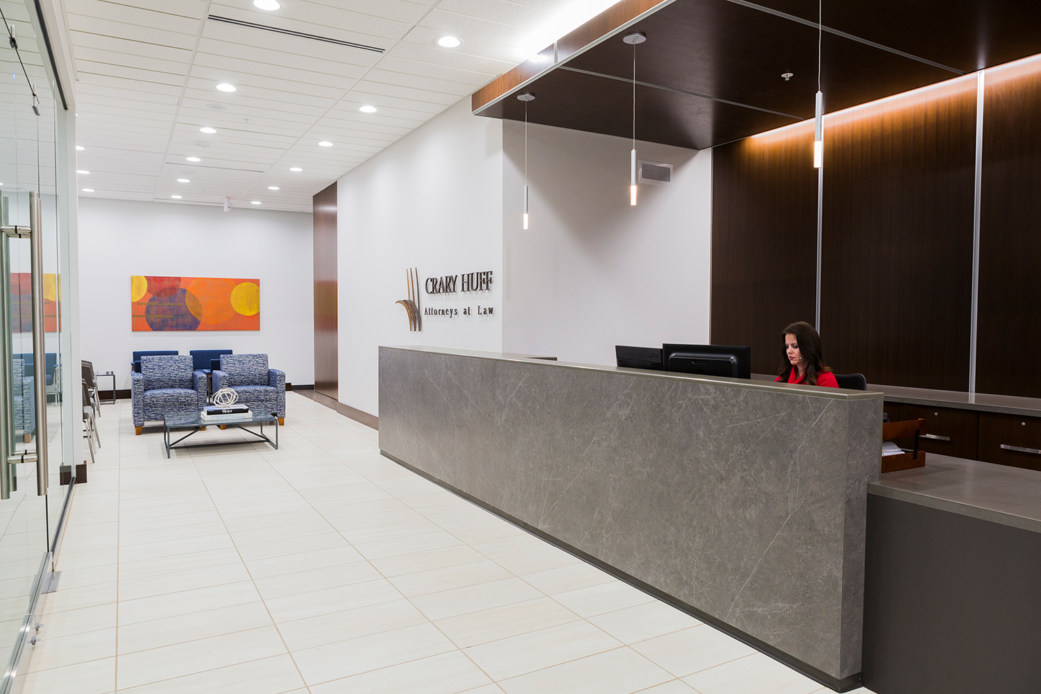 CMBA Architects Crary Huff Law Firm Entry