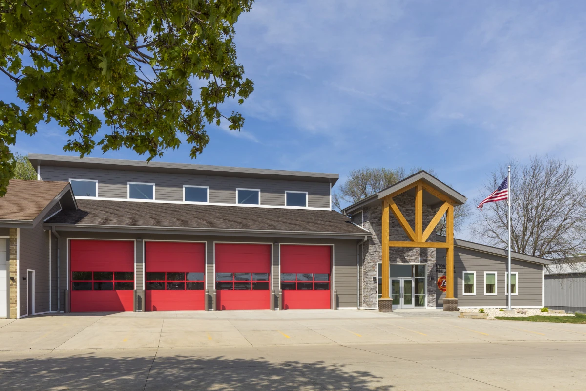Exterior of fire station